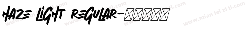 haze light regular字体转换